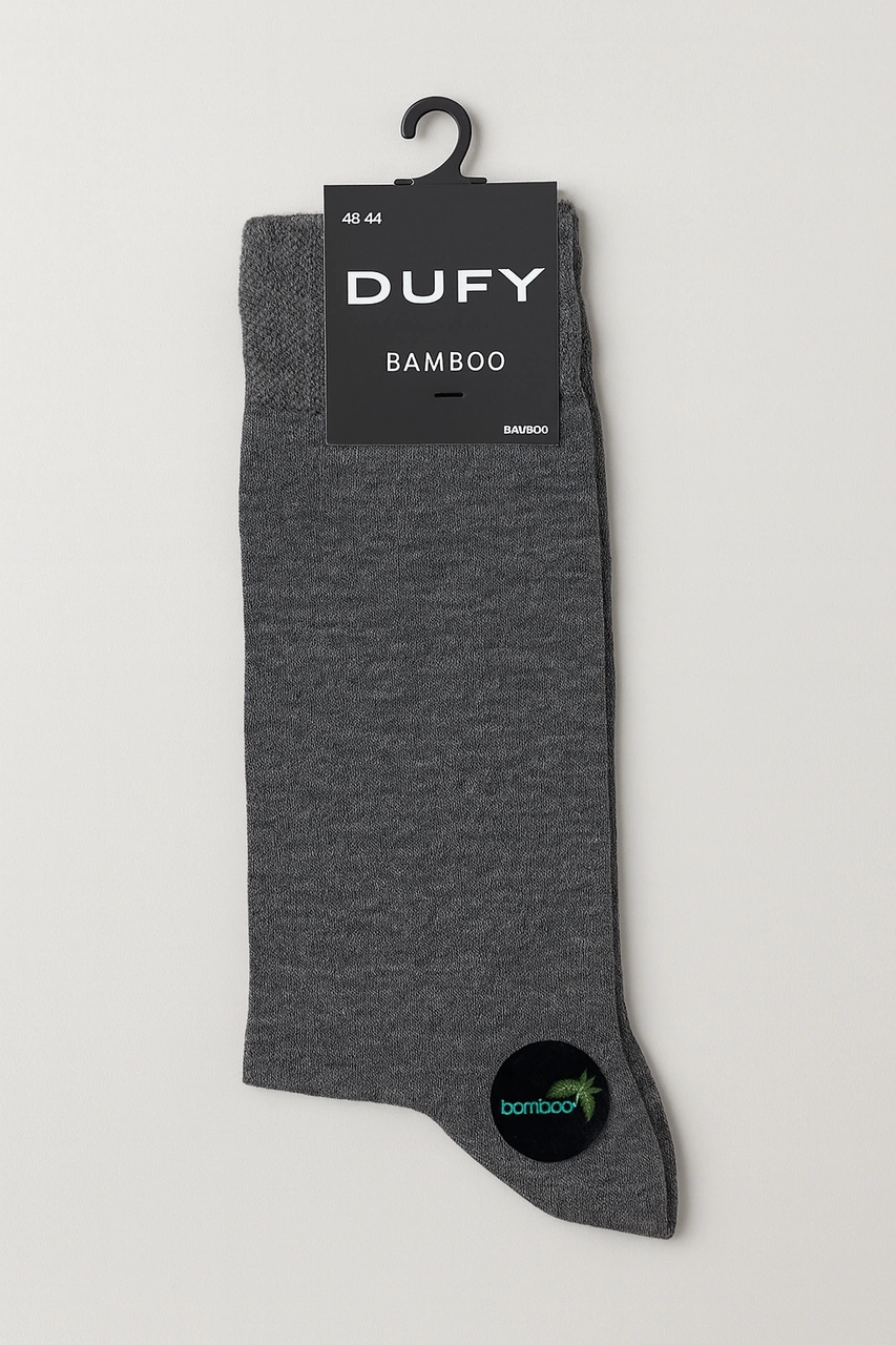 Gri Düz Erkek Bamboo Çorap Gri