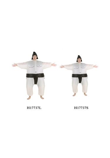 Hfambition Çocuklar İçin Japon Stili Sumo Şişme Kostüm - Halloween Cosplay Prop 1.2-1.45m Çok Renkli