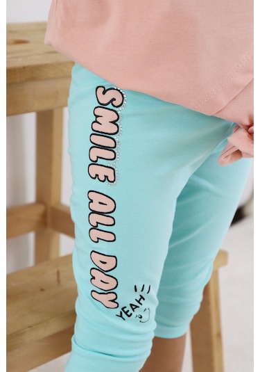 Kız Çocuk Kaprili Kısa Kollu Yazlık Basic Takım 2-5 Yaş 001