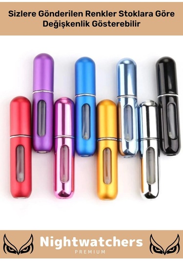 Özel Parfüm Şişesinden Doldurulabilir Taşınabilir Çanta İçi Mini Cep Parfüm Şişesi 5 Ml X 2 Adet