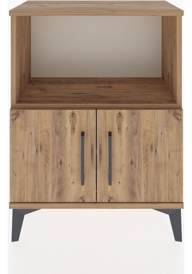 Arges Komodin 2 Raflı 2 Kapaklı 60x30x80 Çam-çam Atlas Çam