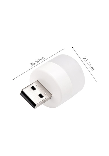 Konesam Usb Led Güneş Işığı Korumalı Mini Gece Lambası - Öğrenci Için Fonksiyonel Ambiyans Aydınlatma Opp Paketi Beyaz