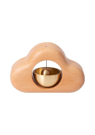 Sones Emiş Kapısı Rüzgar Çanı Manyetik Emiş Kapı Zili Ahşap Dekorasyon, Renk: Kayın