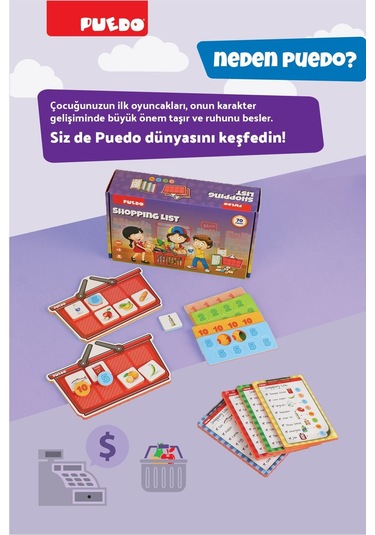Puedo Shopping List Eşleştirme Ve Hafıza Oyunu