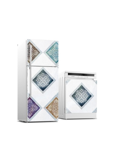 Buzdolabı Ve Bulaşık Makinası Beyaz Eşya Sticker Kaplama 3d Karo