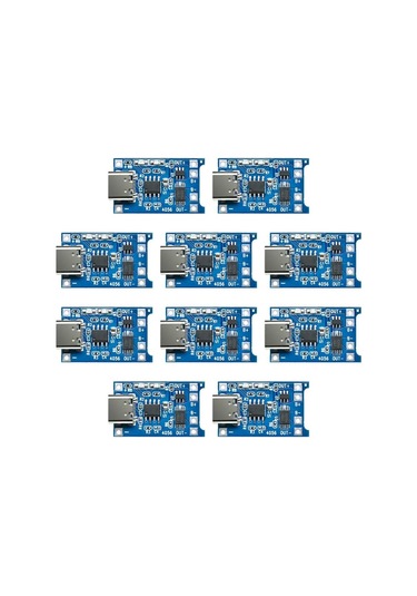 Tp4056 Type-c 1s 3.7v Lipo, Li-ion Pil Bms Korumalı Şarj Devresi - 10 Adet