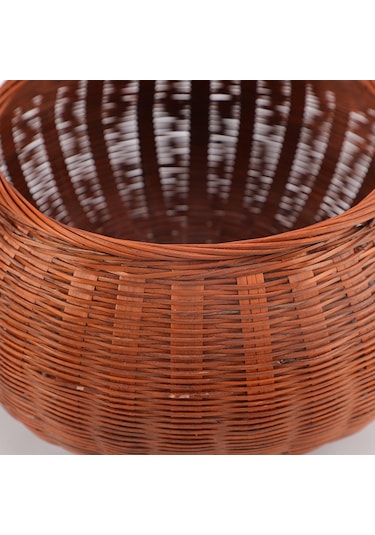 Suntek El Dokuma Balkabağı FYuvarlak Rattan Saklama Kutusu