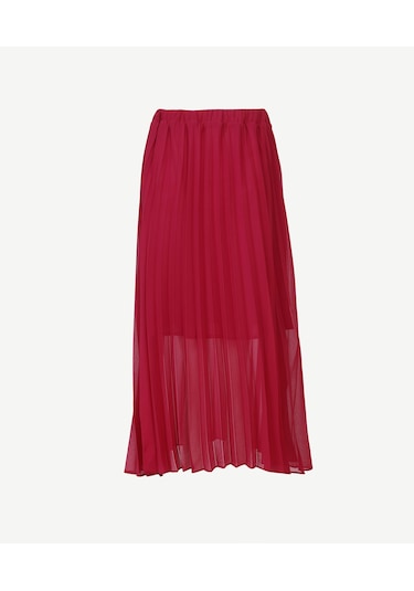 Yargıcı Pliseli Etek Pembe