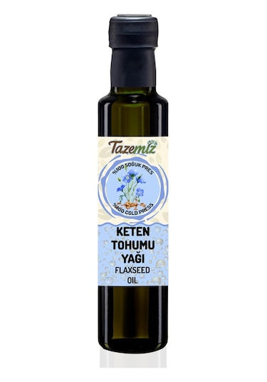 Tazemiz Soğuk Sıkım Keten Tohumu Yağı 250 ML