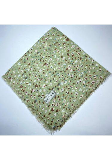 Saçaklı Pamuk Tülbent - 05504 - 95 X 95 / Çimen Yeşili -08 Çimen Yeşili -08