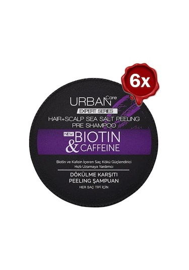 Urban Care Expert Biotin & Kafein Peeling Şampuan 200 Gr X 6