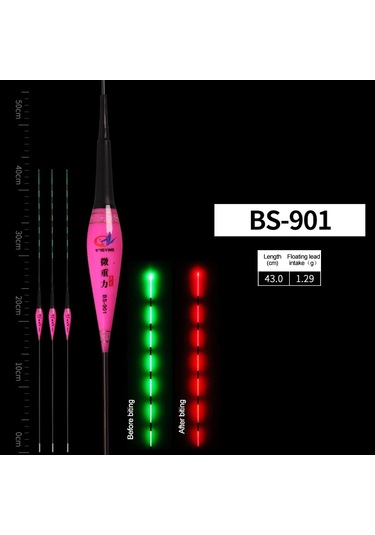 Jeehugo Akıllı Uyarılı Nano Balık Tuttuğunda Renk Değiştiren Gece Işıklı Olta İğnesi Algılayıcı Süngerli Fırtınalar Bs-901