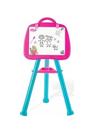 Furkan Toys Linda Kız Çocuk Ayaklı Yazı Tahtası 10 Parça Aksesuar