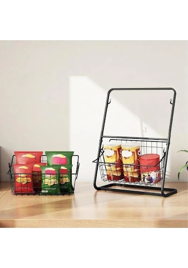 Tongxida Sebze Patates Soğan Aperatifler İçin Mutfak Depolama Tutucu Çok Gümüş L Gümüş L