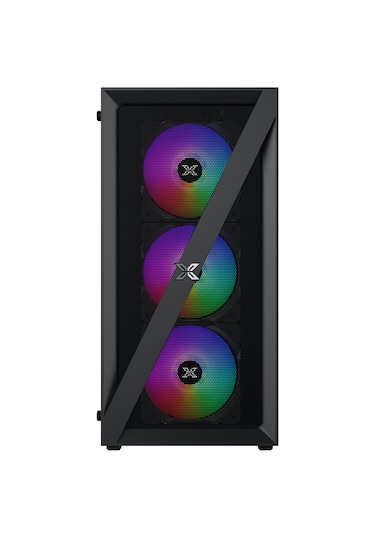 Xigmatek Blade 650w 80+ Temperli Cam+mesh Panel 4x12cm Sabit Rainbow Fan Mid-t Gaming Oyuncu Kasası