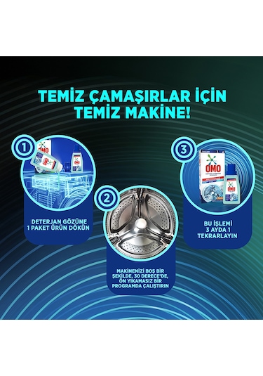 Omo Çamaşır Makinesi Temizleyicisi Çam Esintisi 3 x 200 ML