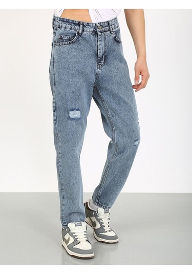 Boyfriend Lazerli Koyu Mavi Jean-koyu Mavi - 29 Koyu Mavi