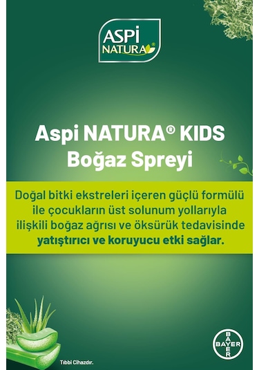 Aspi Natura Kids Boğaz Spreyi 20 ML