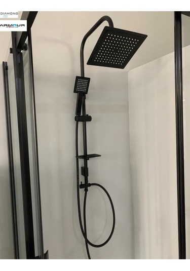 Armour Armatür Siyah Banyo Batarya Seti İkili Siyah