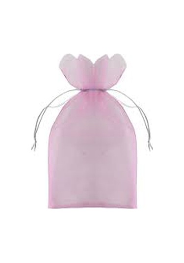 Pembe Renk 12 14 Cm Organze Tül Kese 100 Adet