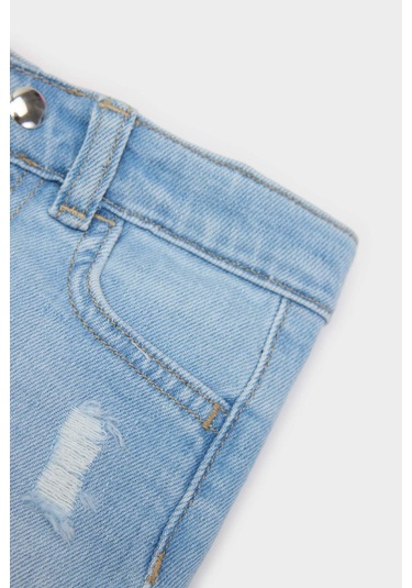 DeFacto Kız Bebek Jean Şort B8152A525SMBE394 Mavi