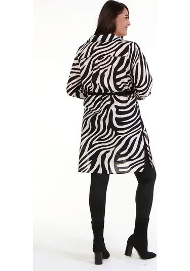 Yırtmaç Detaylı Gömlek Tunik-krem Krem