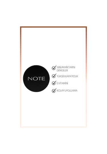 Note Cosmetique Luminous Silk Cream Powder Patakrem Mat Bitişli Pudra Fondöten - 03 Medium Beige