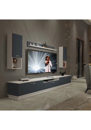Decoraktiv Trendstyle 270da Mdf Tv Ünitesi Tv Sehpası Beyaz - Antrasit
