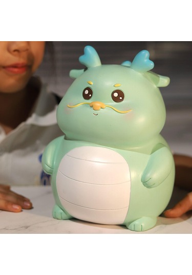 Homyl Çocuklar Kumbara Heykeli Para Tasarrufu Pot Mavi-küçük Mavi Küçük