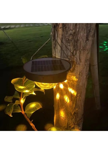 Pazly Güneş Enerjili Çim Lambası Gece Işığı Su Geçirmez Altın Renk Bahçe Aydınlatma Altın