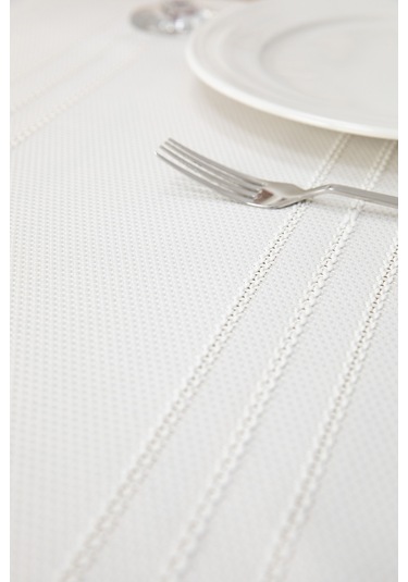 Neva Leke Tutmaz Masa Örtüsü 160x220 - Ekru Ekru