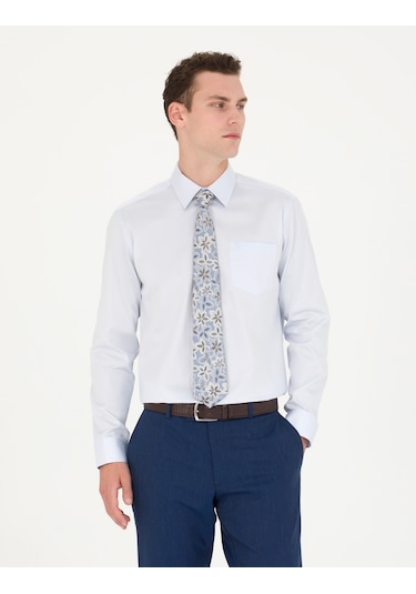 Pierre Cardin Erkek Açık Mavi Basic Gömlek 50277146-vr003 Açık Mavi