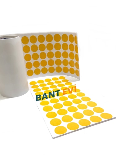 Yuvarlak Kesim Filmik Çift Taraflı Bant 50adet 28mm Şeffaf Diecut