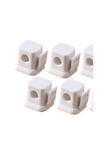 Homyl 6 Adet Manyetik Kablo Klipsi Kordon Organizatör Beyaz