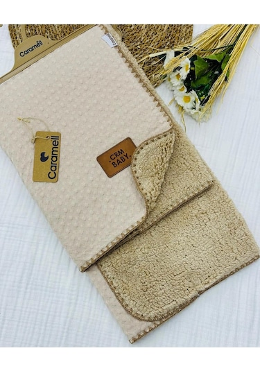 Bebek Battaniyesi Yeni Tasarımlar Müslin Ve Welsoft // 2025 // 6006 // Bej