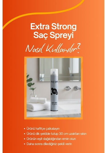 Akat Gardi Saç Spreyi Extra Strong No:2 Gri 400 Ml