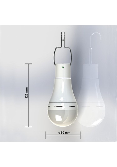 Pazly Güneş Enerjili 20 Led Taşınabilir Acil Lamba - 3 Parlaklık, 1500mah, Ip65 Su Geçirmez