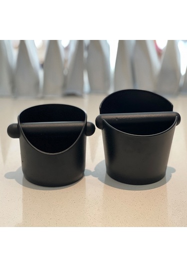 Shineyee Abs Kahve Çekirdeği Atık Kutusu - Mini Kahve Atık Kabı, Sessiz Kauçuk Çubuklu, Kararlı Taban, Siyah Siyah