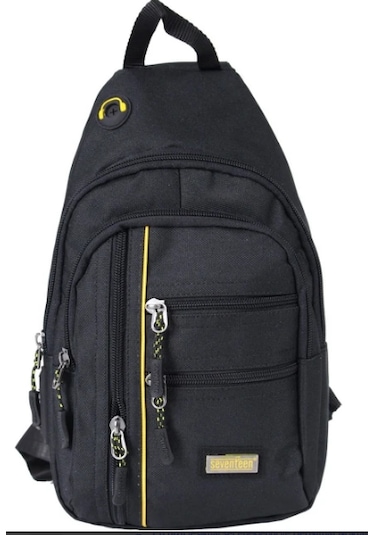 Ogdo - Tek Omuz Askılı Polyester Sırt - Göğüs Çantası - Body Bag - 3473 Gri