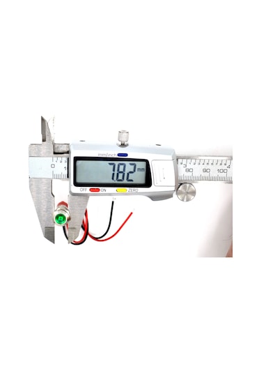 Kablolu 8mm Mini Metal Yeşil Göz Lamba Led 12v 24v