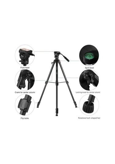 Yunteng Vct-999 Hidrolik Sistem Profesyonel Tripod