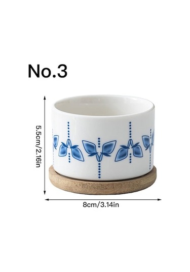 Novahub Seramik Saksı Sanat Vazo Ekici Süsler Ev Dekor Bahçe Dekorasyon Bonsai Etli Saksı Saksı No.3 No.3