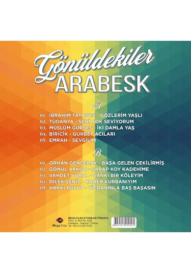 Çeşitli Sanatçılar Gönüldekiler Arabesk Plak