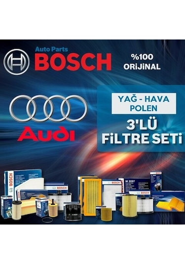 Audi A3 1.6 Bosch  Filtre Bakım Seti 2004-2012 (495301622)