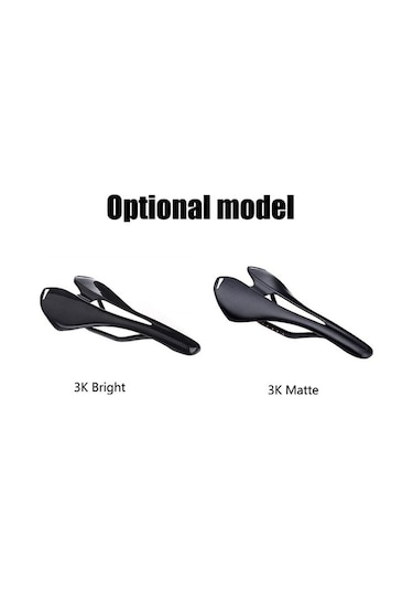 Ebitda Hafif Karbon Fiber Bisiklet Koltuğu - Siyah - 3k Parlak/mat - Mtb, Dağ, Yol Ve Katlanabilir Bisikletler İçin Siyah