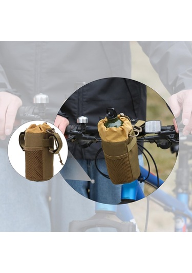 Suntek Bisiklet Su Şişesi Tutucu Taşınabilir Bardak Scooter Kahverengi