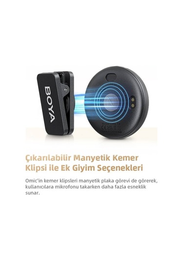 Boya Omic-d Wireless İkili Yaka Mikrofonu Siyah