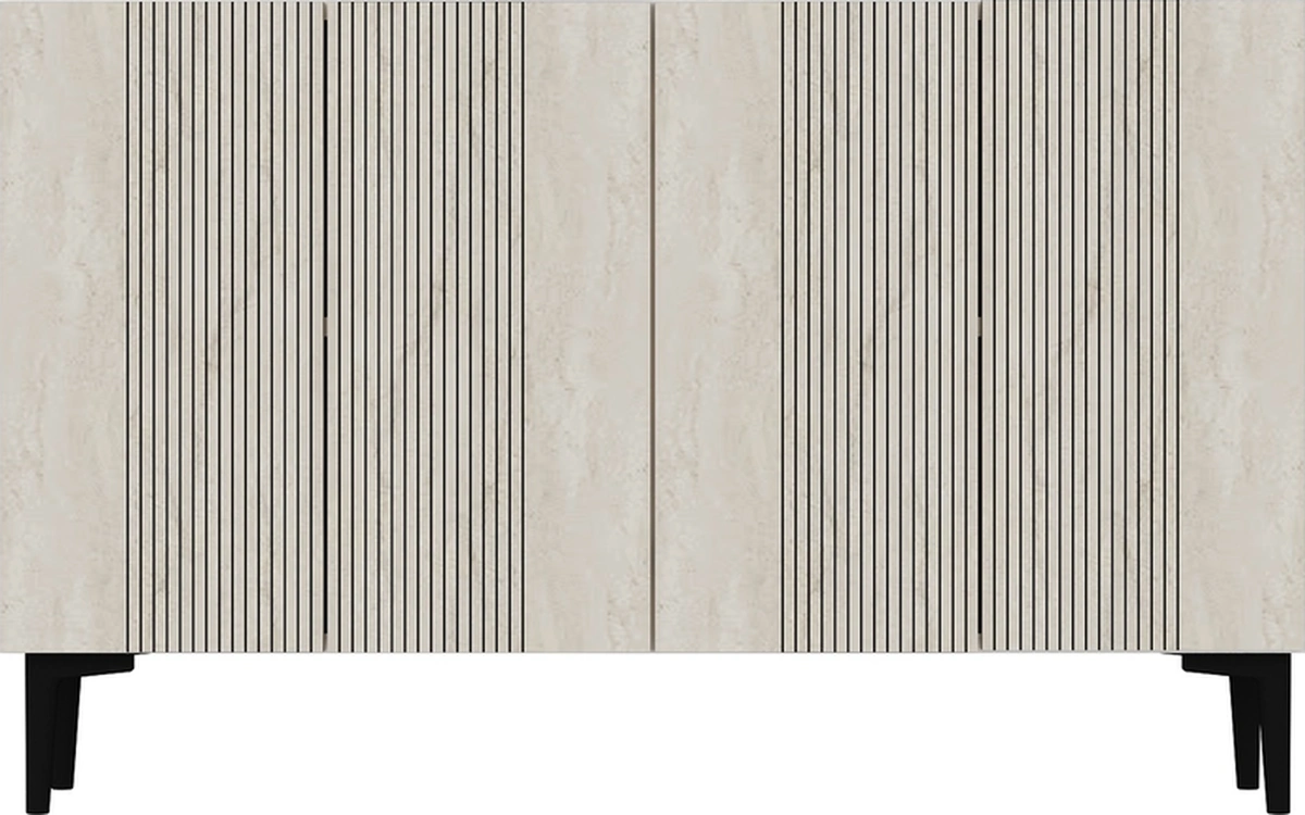 Ka1203bt Corsa120 Konsol, Kahve Köşesi, Tv Sehpası Beyaz-traverten Kapak 120cm Beyaz