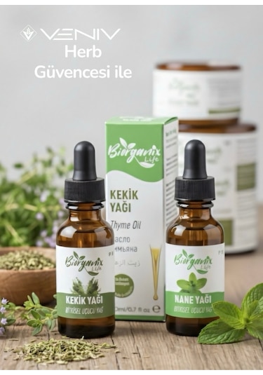 %100 Doğal Nane & Kekik Yağı 20 Ml X 2 Adet 20 ML