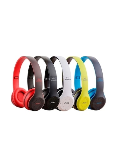 P47 Bluetooth Kablosuz Kulaküstü Kulaklık Renkli